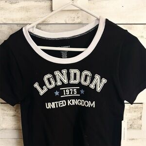 Black No Comment London Graphic Tee